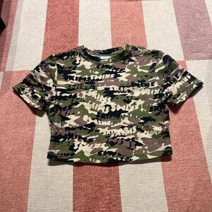 Skims Women's Camo Crop-Top